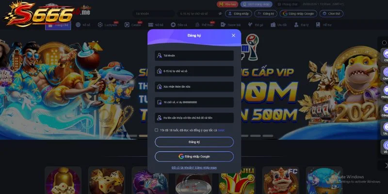 Những yêu cầu cần có khi đăng ký S666 